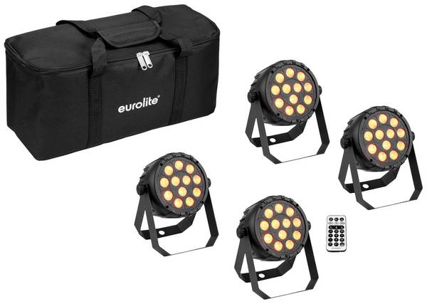 Eurolite 42110204 Set 4x LED PARty Spot Silent RG LED PAR reflektor   5 W