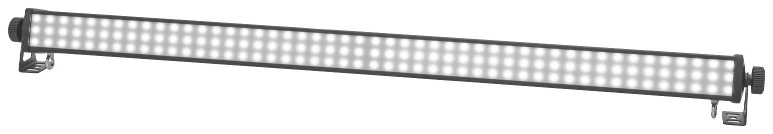 Obdélníkový LED světelný panel s několika malými svítícími LED diodami, upevněný na obou koncích pro uchycení.