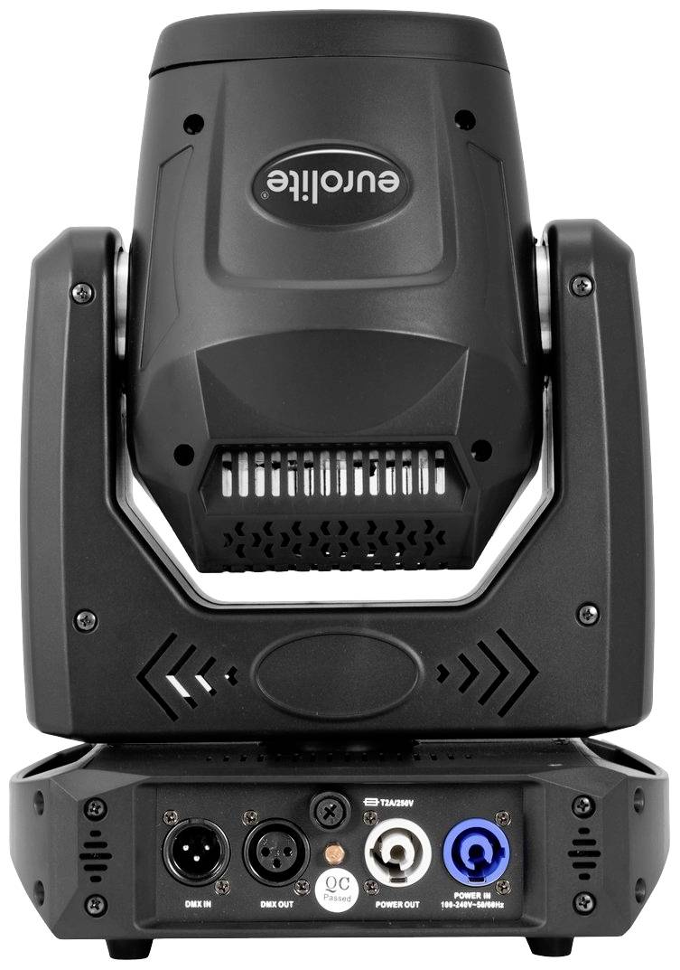 Osvětlovací zařízení s robustním krytem a několika konektory na zadní straně, vhodné pro jevištní použití.
