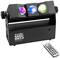 LED reflektor 'Eurolite Akku MBT-3 Spot MK2' se třemi barevnými světly a dálkovým ovládáním pro řízení světelných efektů.