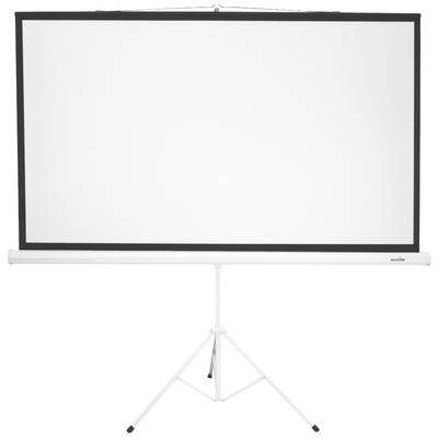 Bílé plátno na stojanu, připravené pro projekce. Ideální pro prezentace nebo filmové projekce v interiéru.