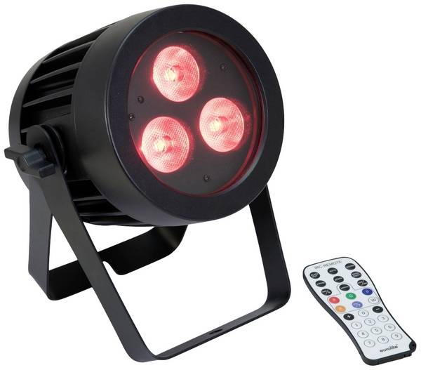 Eurolite LED IP PAR 3x8W QCL Spot DMX LED reflektor  Počet LED: 3 8 W černá