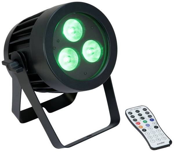 Eurolite LED IP PAR 3x9W SCL Spot DMX LED reflektor  Počet LED: 3 9 W černá