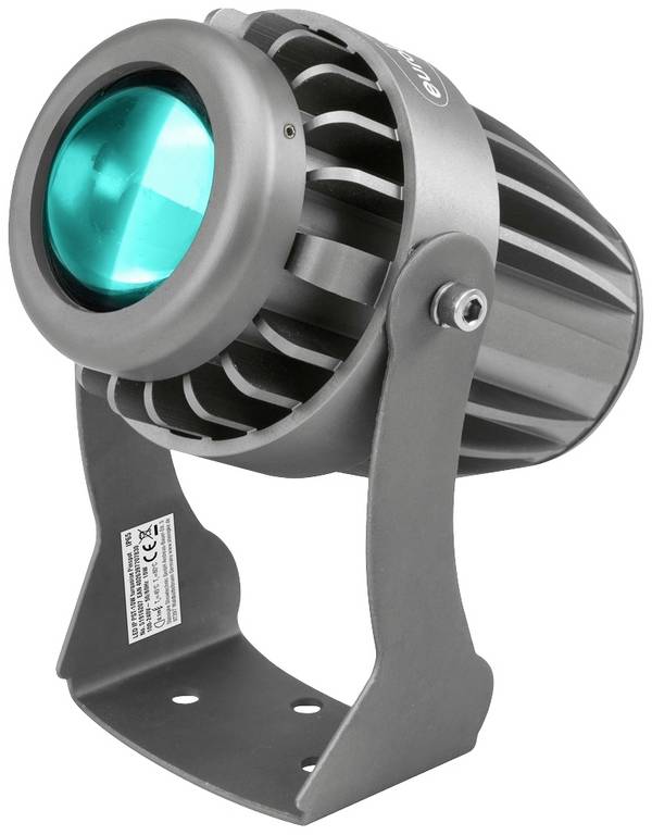 Eurolite LED IP PST-10W türkis LED bodové světlo  Počet LED: 1 10 W černá