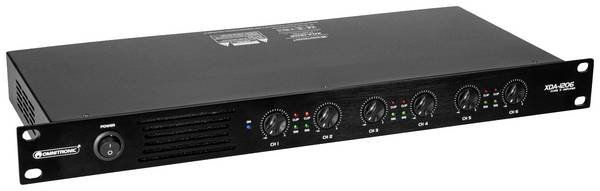 Omnitronic XDA-1206 PA zesilovač Výkon RMS na kanál při odporu 4 ohmy: 200 W