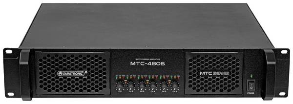 Omnitronic MTC-4806 PA zesilovač Výkon RMS na kanál při odporu 4 ohmy: 800 W