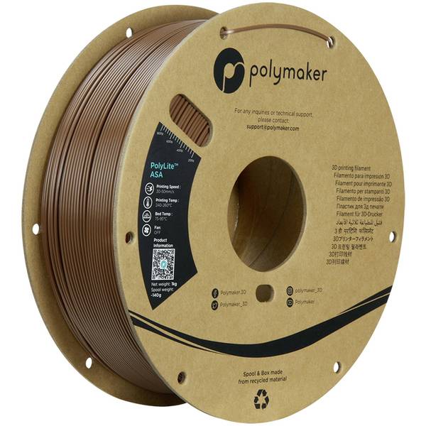 Polymaker PF01032 Army Brown vlákno pro 3D tiskárny ASA  odolné proti UV záření, odolné proti povětrnostním vlivům, Žáruvzdorné 1.75 mm 1000 g hnědá PolyLite™ 1 ks