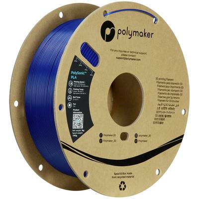Polymaker PA12004 Filament Polymaker PolySonic™ PLA blue High Speed PLA / 1.75 mm / 1kg vlákno pro 3D tiskárny PLA plast