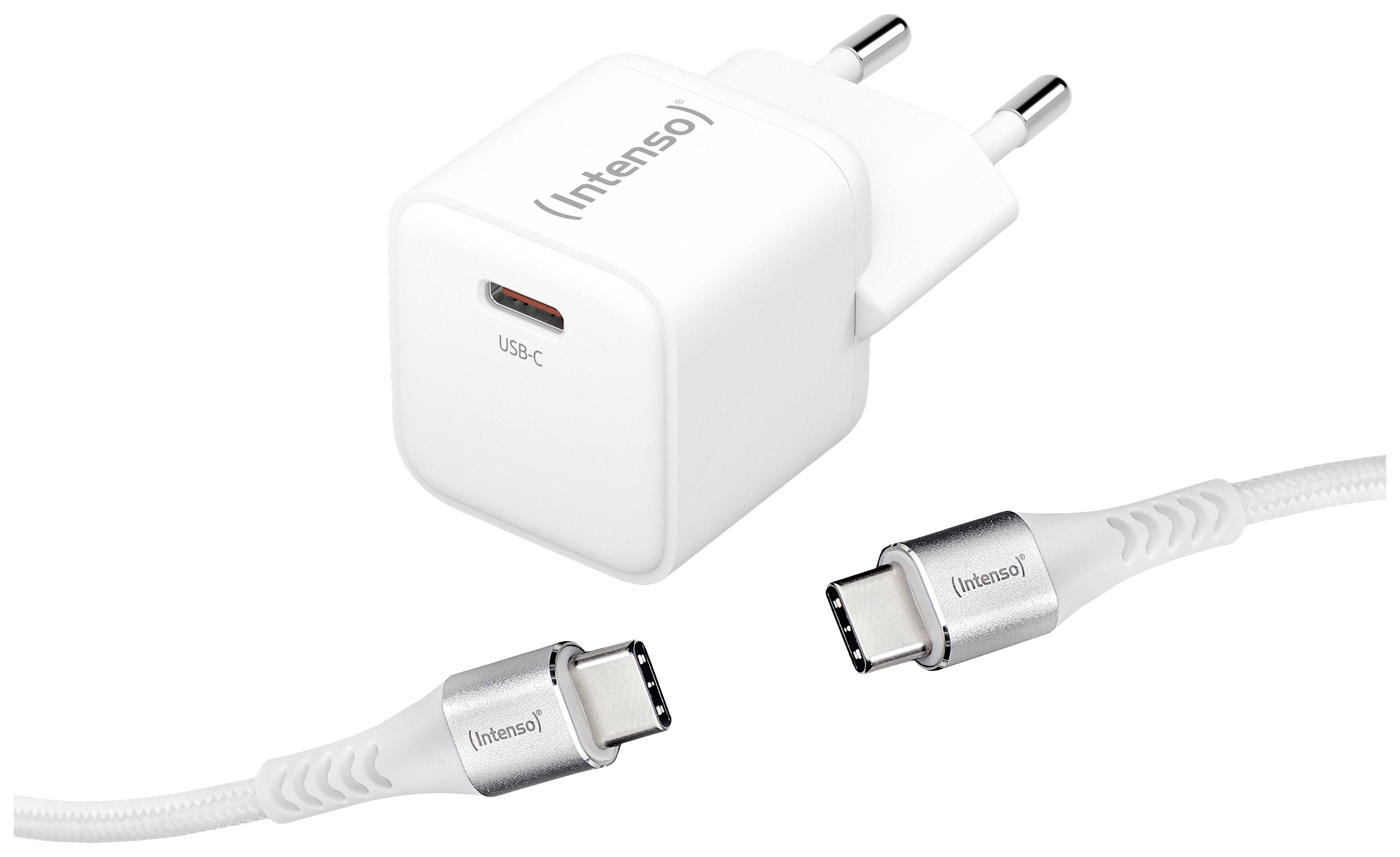 Intenso W30C + C315C USB nabíječka, GaN, USB Power Delivery (USB-PD) , USB-C®, bílá-0