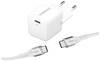 Intenso W30C + C315C USB nabíječka, GaN, USB Power Delivery (USB-PD) , USB-C®, bílá