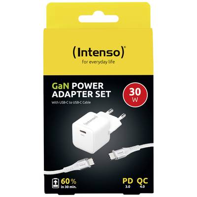 Intenso W30C + C315C USB nabíječka, GaN, USB Power Delivery (USB-PD) , USB-C®, bílá-1