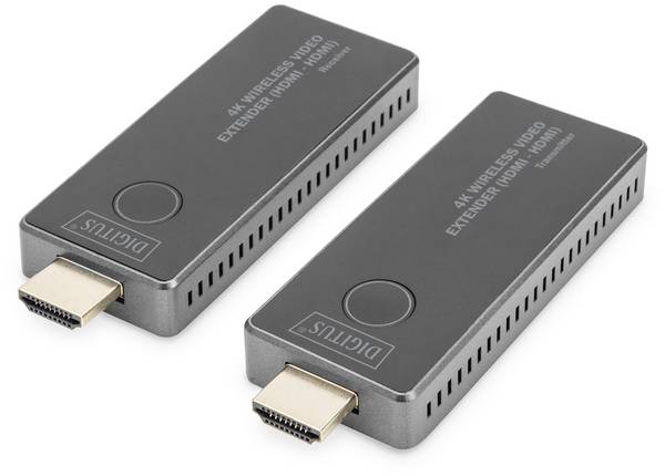 Digitus DS-55323 HDMI bezdrátový přenos (sada) 30 m  3840 x 2160 Pixel integrovaný LED ukazatel, mobilní varianta