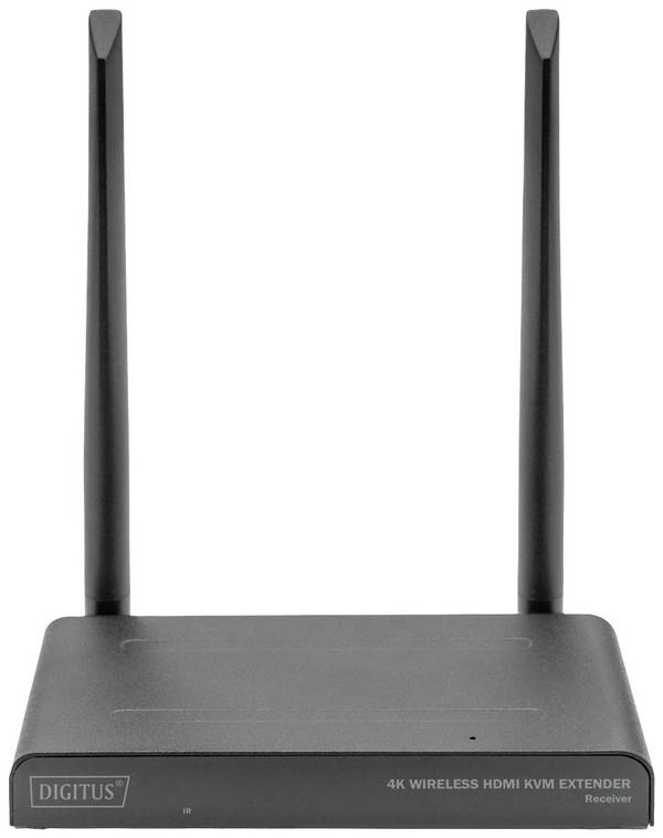 Digitus DS-55329 HDMI bezdrátový přijímač 150 m  3840 x 2160 Pixel 4cestný multiprohlížeč, Digital Whiteboard-Funktion, protažený výstup HDMI, s funkcí loop , integrovaný LED ukazatel