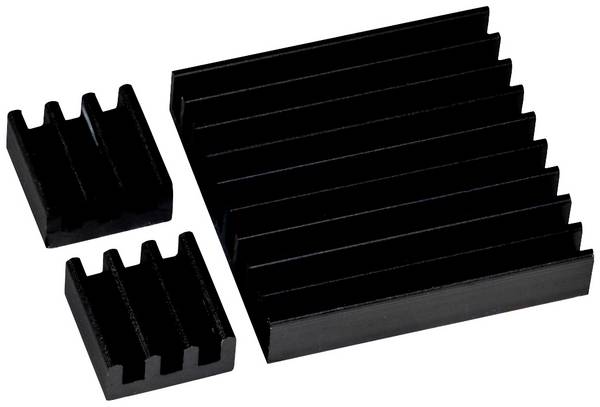 Joy-it RB-heatsink-B sada chldicích těles Vhodné pro (vývojové sady): Raspberry Pi®, Banana Pi, ASUS Tinker Board, Radxa černá