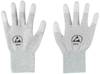TRU COMPONENTS TC-12539844 ESD rukavice světle šedá vel. Oblečení: M Polyamidové vlákno, PU povlak 1 pár