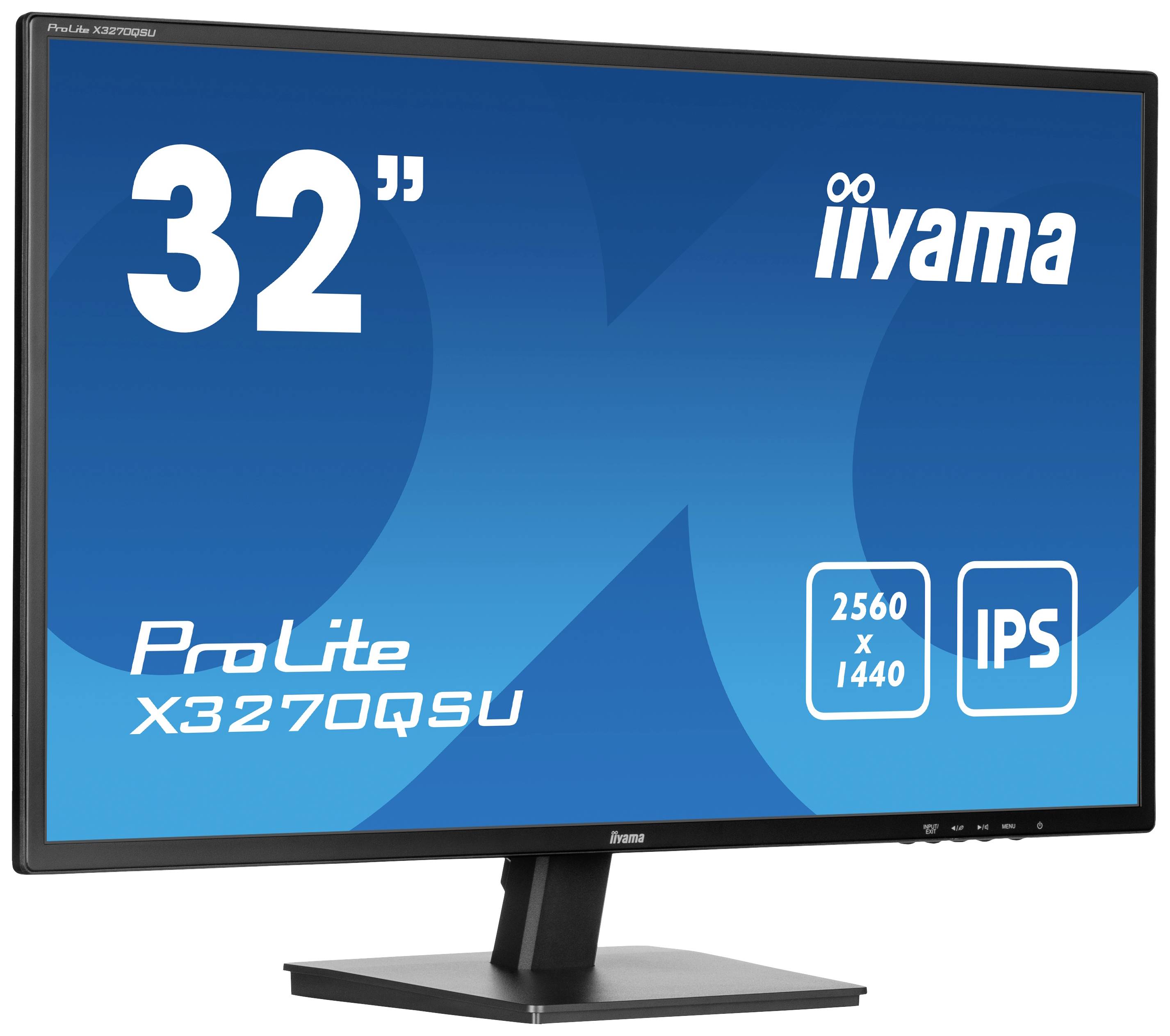 32palcový monitor značky iiyama, model ProLite X3270QSU s rozlišením 2560x1440, IPS panel.