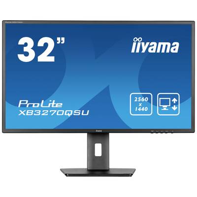 32palcový monitor s názvem modelu 'ProLite XB3270QSU' od společnosti iiyama. Rozlišení: 2560x1440. Displej zobrazuje ikonu monitoru a textu.
