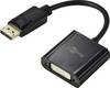 Goobay 69873 DisplayPort adaptér [1x zástrčka DisplayPort - 1x DVI zásuvka 24+5pólová] černá kulatý 15 cm