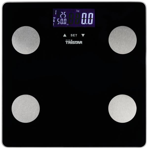 Tristar WG-2442 váha s diagnostikou tělesných parametrů WG-2442 digitální Max. váživost=150 kg černá