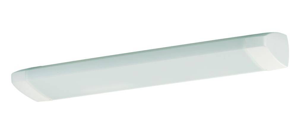 Protáhlé stropní svítidlo v bílém provedení s minimalistickým designem. Vhodné pro moderní obytné nebo pracovní prostory.