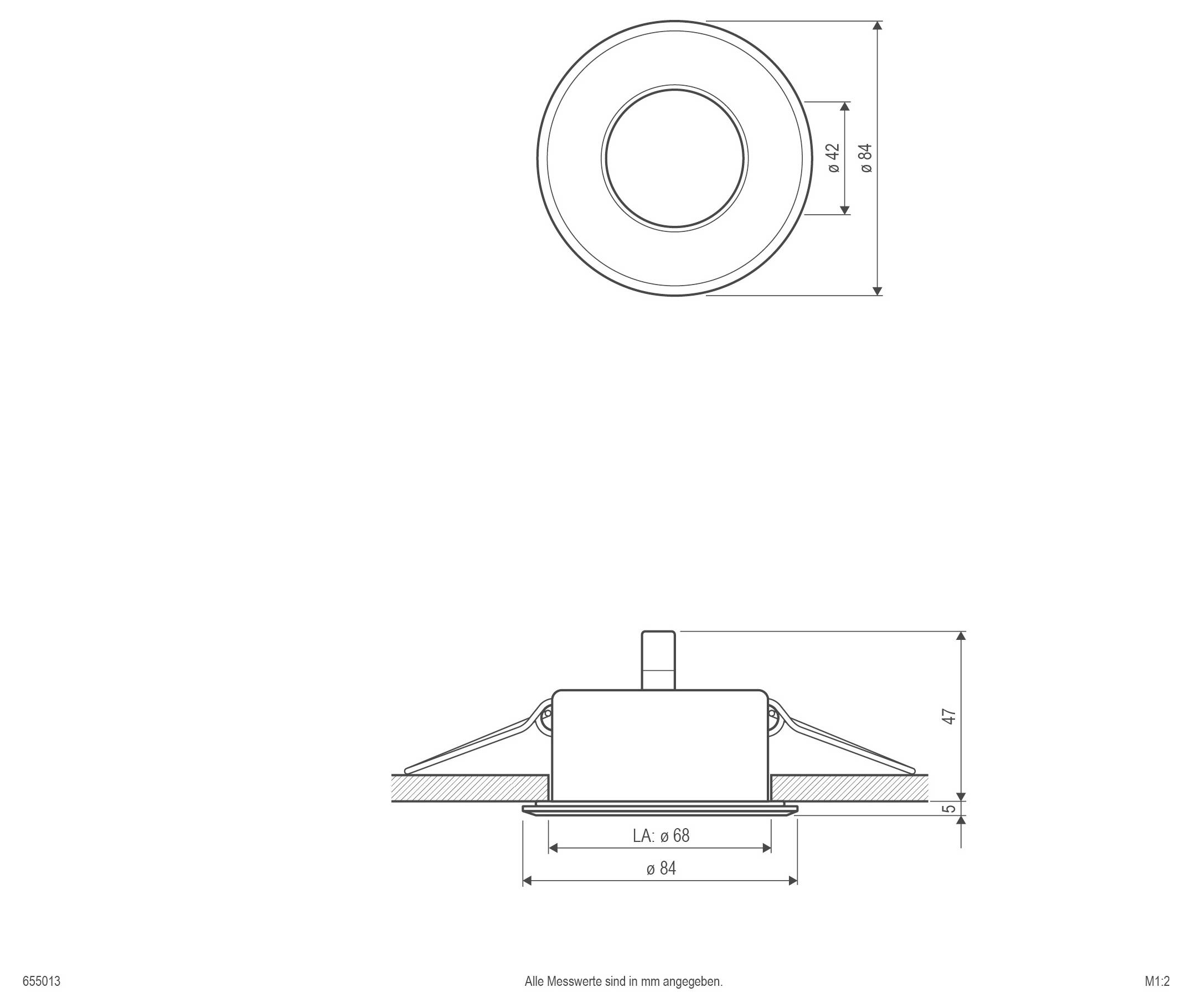 EVN 655013 655013 vestavné bodové svítidlo, halogenová žárovka, žádná, 50 W, chrom-2