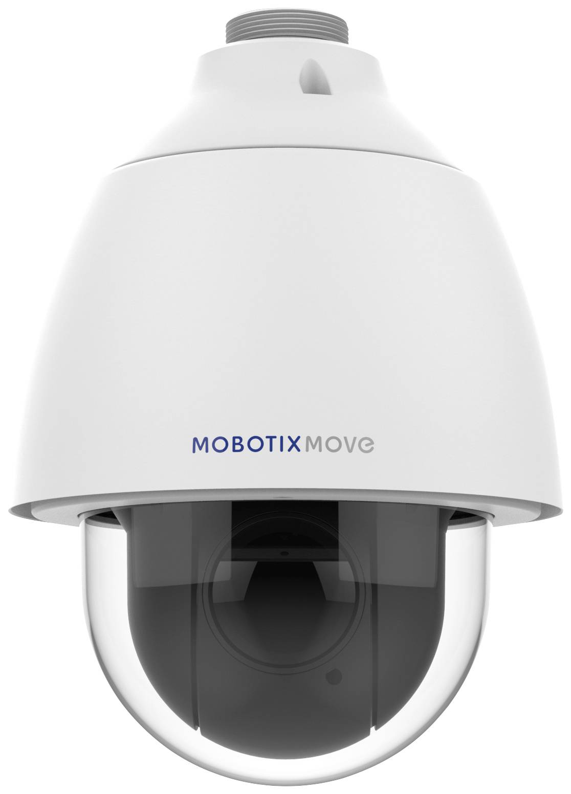 Kamera Mobotix Move v bílém pouzdře s moderním kupolovitým designem.