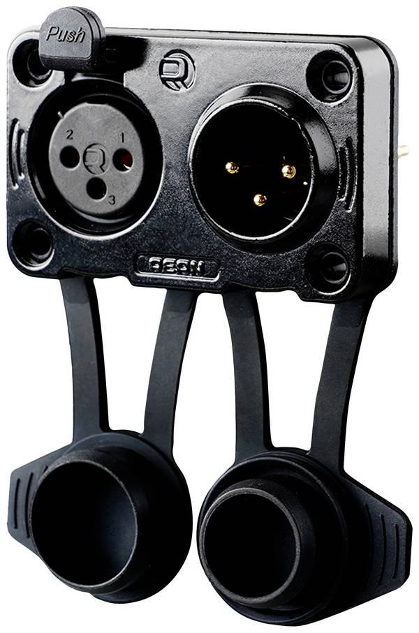 Rean AV RRX3MF-Z-012-1 XLR konektor zástrčka, vestavná, zásuvka, vestavná Pólů: 3 černá 1 ks