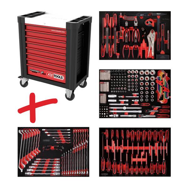 KS Tools 8104241 dílenský vozík  Barva: černá, červená