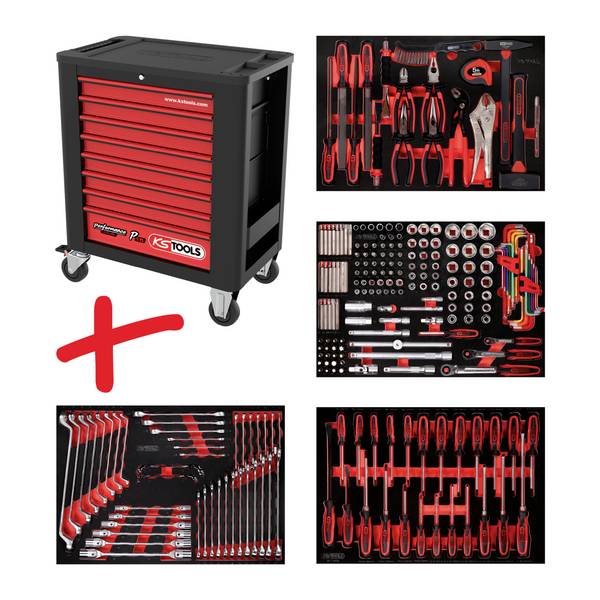 KS Tools 815.4241 dílenský vozík  Barva: černá, červená