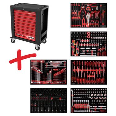 KS Tools 815.6423 dílenský vozík  Barva: černá, červená