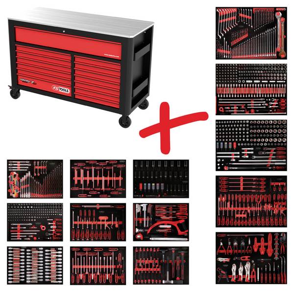 KS Tools 845.14950 dílenský vozík  Barva: černá, červená
