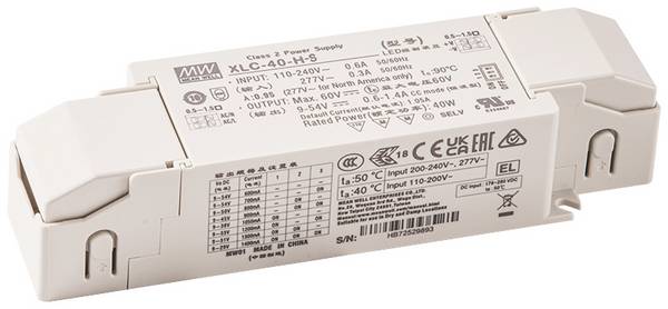MEAN WELL XLC-40-H-DA2SN LED driver  konstantní proud 40.0 W 0.6 - 1.4 A 9 - 54 V stmívatelný 1 ks