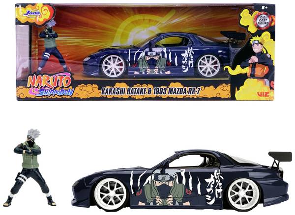 JADA TOYS   Naruto 1993 Mazda RX-7 hotový model Model osobního automobilu