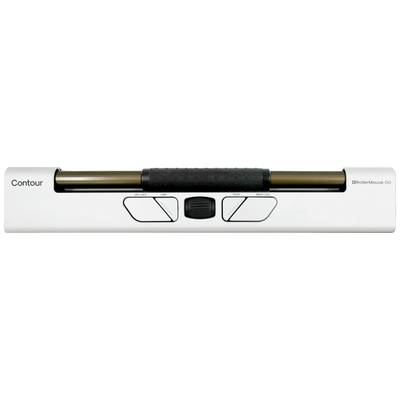 Contour RollerMouse Go, ergonomické vstupní zařízení se střední ovládací lištou a čtyřmi tlačítky, navržené pro pohodlí a preciznost.