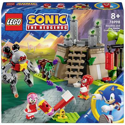 LEGO sada 'Sonic the Hedgehog'. Obsahuje figurky a scénu s chrámem. Doporučeno pro děti od 8 let.
