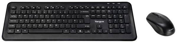 Targus AKM610UK bezdrátový sada klávesnice a myše Tiché klávesy anglická, QWERTY černá