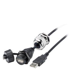 USB prodlužovací kabel s vodotěsným konektorem a krytem, vhodný pro drsné počasí a venkovní použití.