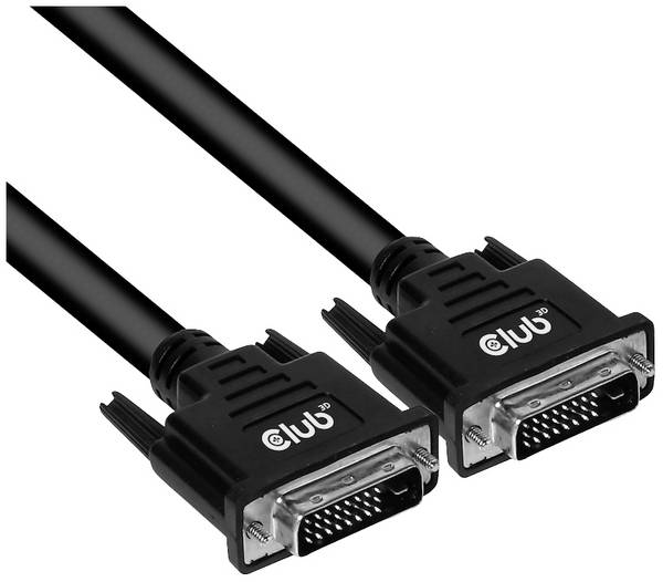 club3D DVI kabel DVI-D 24+1pol. Zástrčka 3.00 m černá CAC-1223 DVI kabel