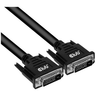 Černý DVI-D kabel se dvěma identickými 24-pinovými konektory, produktové logo viditelné na konektorech.