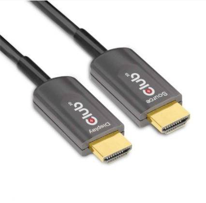 Dva HDMI kabely se zlatými konektory a šedými kryty, označené jako 'Zdroj' a 'Displej'.