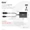 Grafika DisplayPort na DVI-D adaptéru pro Apple Cinema Display. Nepodporuje HDCP. Rozměry 61 cm x 2,40 cm. Poznámky ke kompatibilitě.