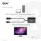 Obrázek zobrazuje návod, jak připojit počítač k monitoru Apple Cinema Display pomocí DisplayPortu a USB pro napájení.