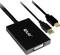 Černý adaptér od Club 3D s DVI konektorem a dvěma kabely, jeden s USB konektorem a druhý s Mini DisplayPort konektorem.