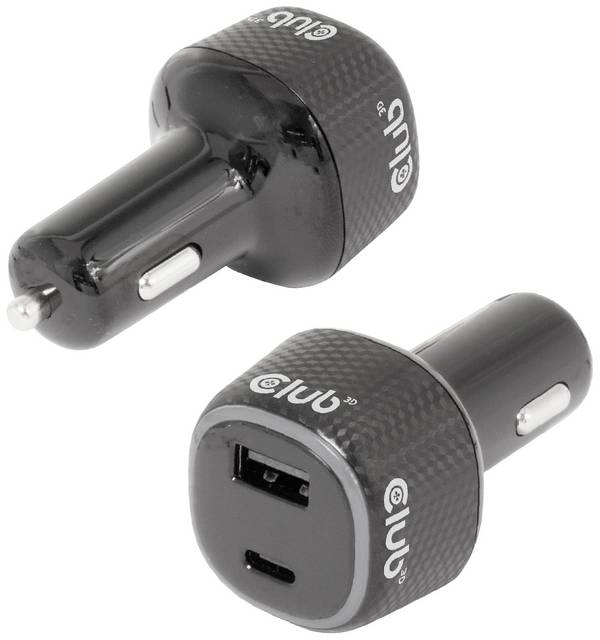 club3D CAC-1922 USB nabíječka, 1x USB A , 1x USB-C®, 63 W, černá