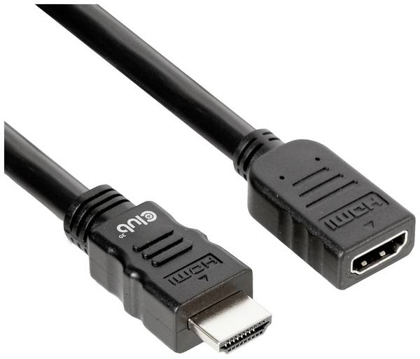 club3D HDMI kabel Zástrčka HDMI-A, Zásuvka HDMI-A 5.00 m černá CAC-1325  HDMI kabel
