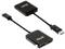Adaptační kabel Club 3D USB-C na DisplayPort, černý, s jedním nebo dvěma DisplayPort porty, určený pro výstup monitoru.