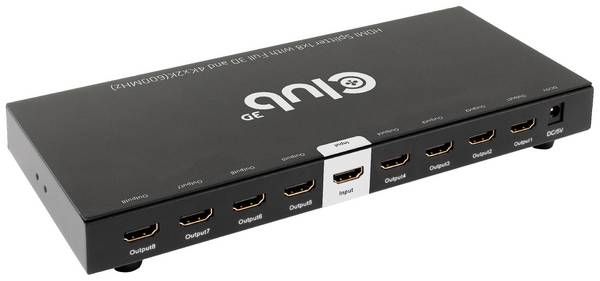 club3D HDMI Splitter 8 + 1 port HDMI rozbočovač  3840 x 2160 Pixel