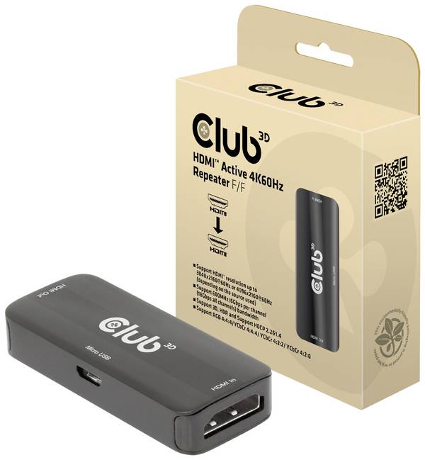 club3D CAC-1307 HDMI™, microUSB repeater