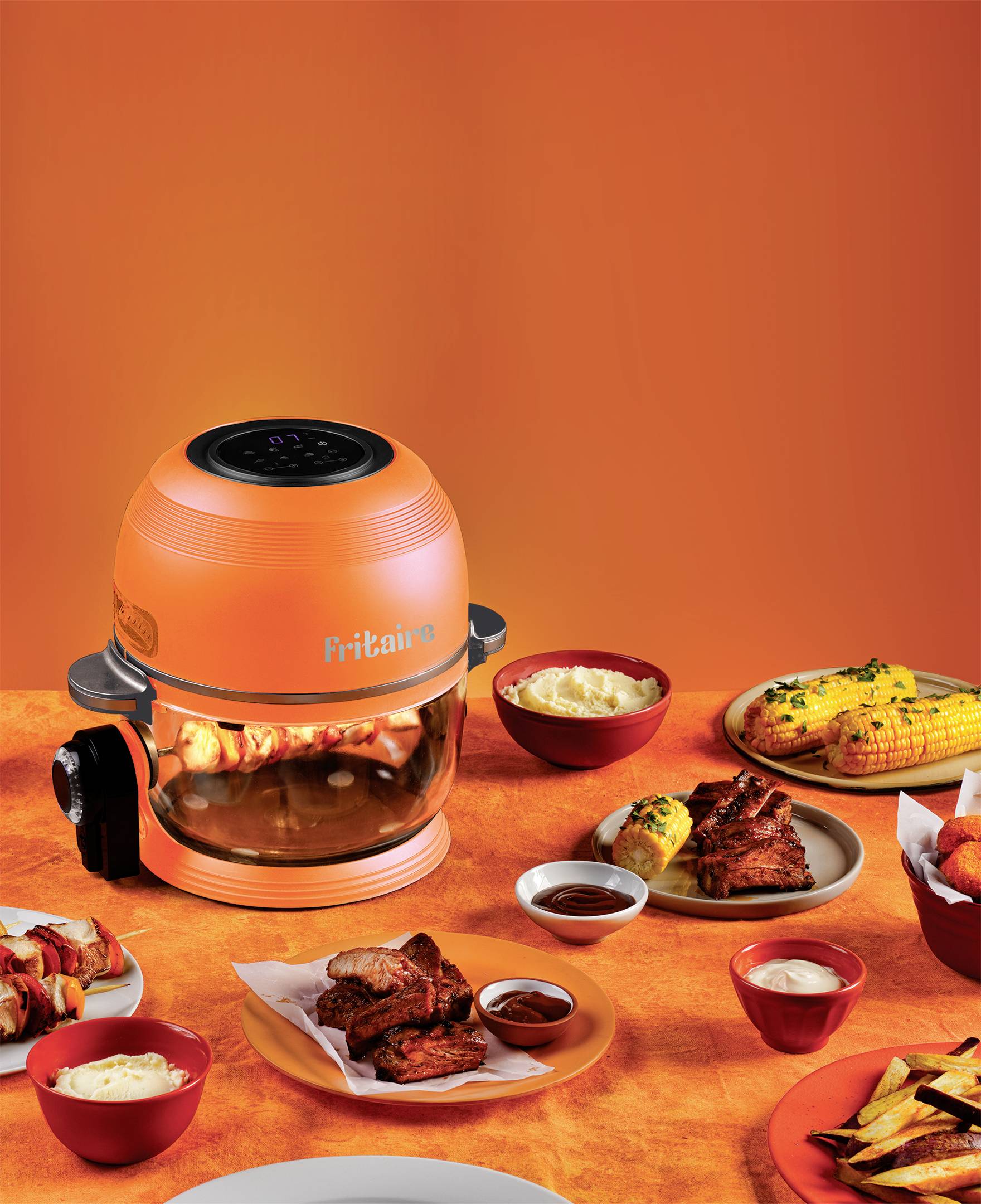 Fritaire Fritaire 11534 horkovzdušná fritéza bez BPA oranžová-3
