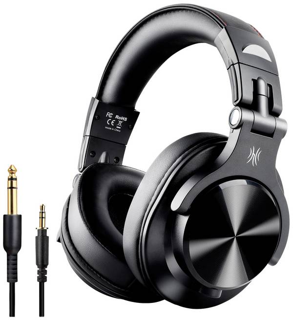 OneOdio Fusion A70  Headset uzavřená (Over Ear) Bluetooth® stereo černá High-Resolution Audio headset, otočná sluchátka DJ